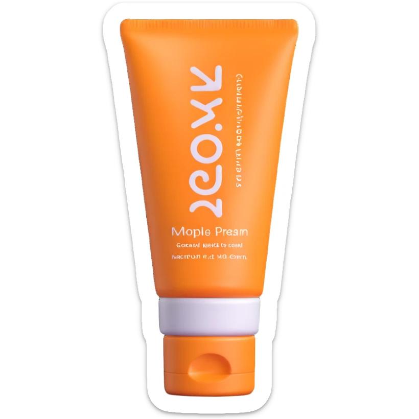 empty, crumpled hand cream tube, pastel and vibrant colors, very squished and wrinkled, cap on, looks like a beauty product sticker