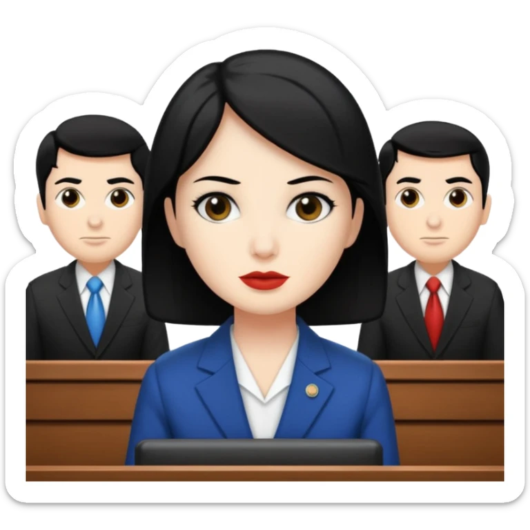 congressional meeting of people with black hair and white skin sticker