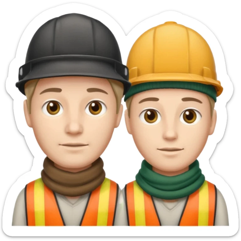 two headed person with one head wearing a loggers hat and the other a football scarf sticker