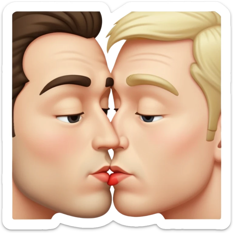 kissing men sticker