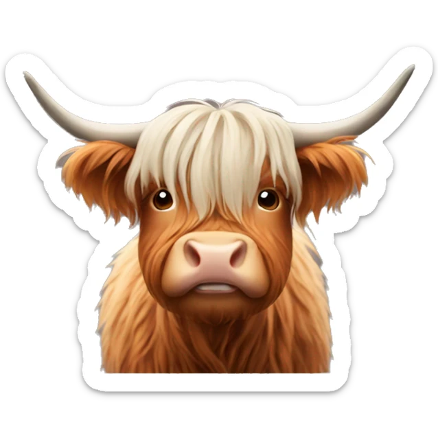Highland cow sticker