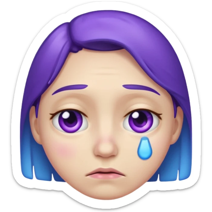 sad emoji with bruise under eye
no i would like skmilar to smiling face holding up tearsnot tears just bruise sticker