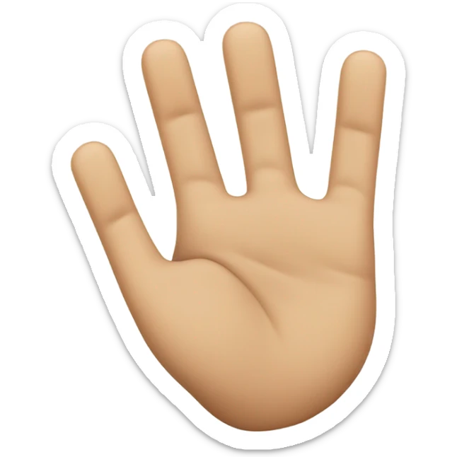 Three finger emoji sticker