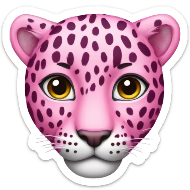 Pink leopard sticker