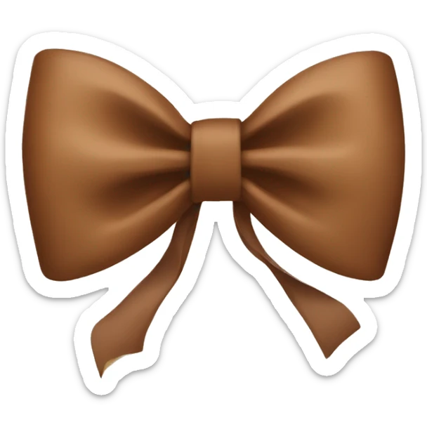 Brown bow  sticker
