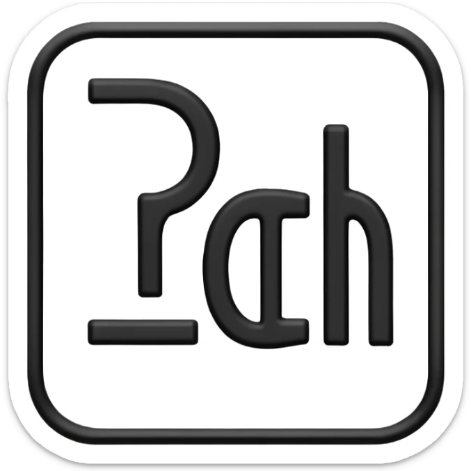 the word "RCH" on a sign with no other letters, words, or numbers sticker