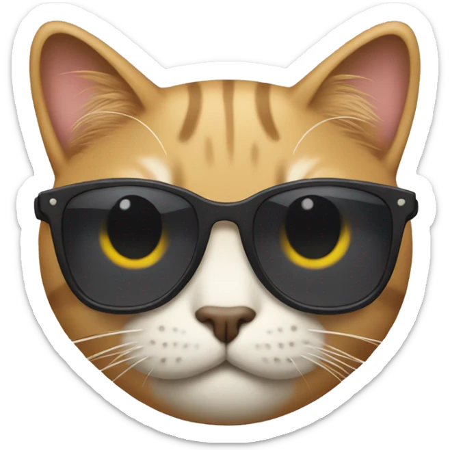 Cat with sunglasses sticker