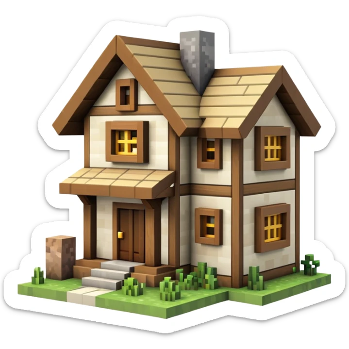 Minecraft house sticker