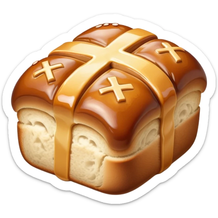 Hot cross bun sticker