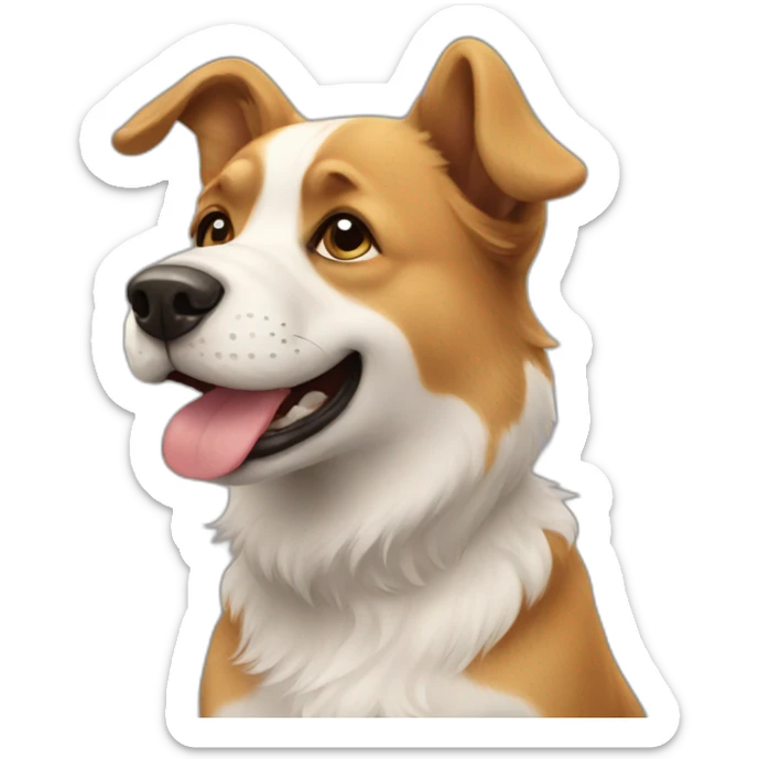dog happy sticker