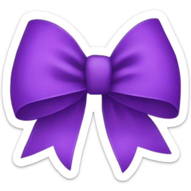 Purple bow sticker