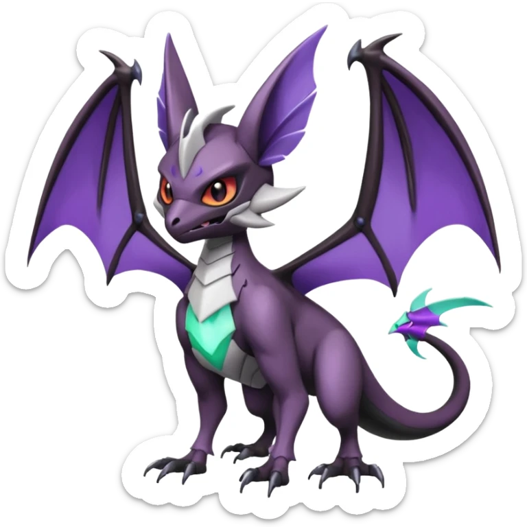 Noibat-Noivern-Silvally-Fakémon-hybrid-creature (full body)  sticker