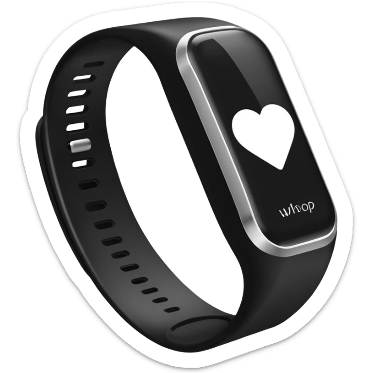 a whoop fitness band in the style of an ios emoji  sticker