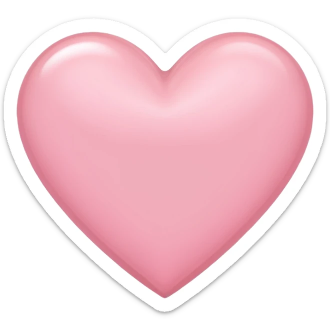 Light pink heart sticker