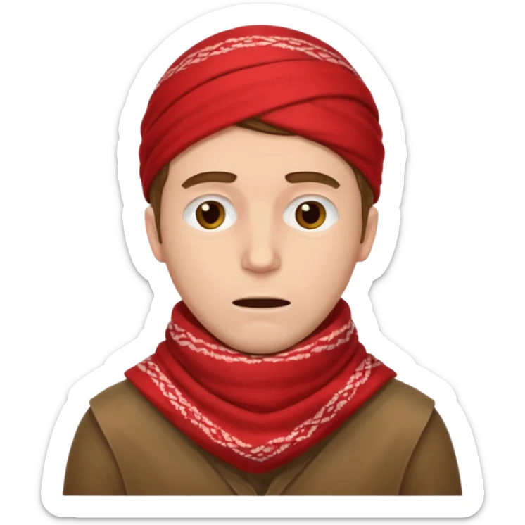 Sore throat for white brown hair guy
No fever - red keffieh palestinian sticker