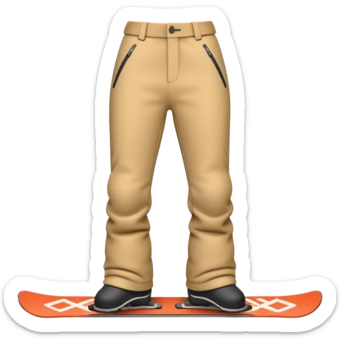 The skiing emoji with the front crotch area of the ski pants protruding in a comedically large oblong bulge sticker
