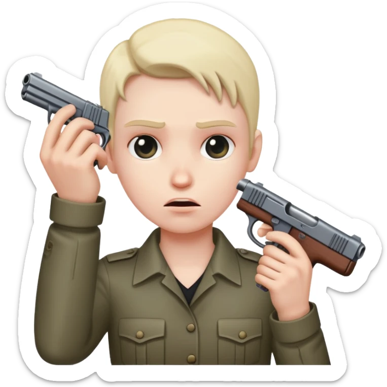 Gun to head sticker