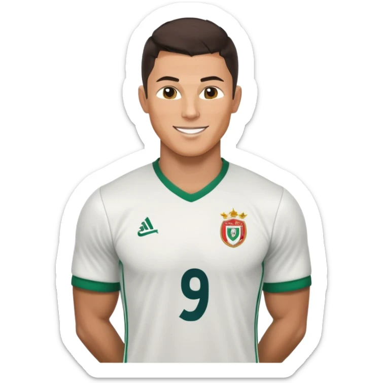 portrait of a famous soccer player resembling Cristiano Ronaldo sticker