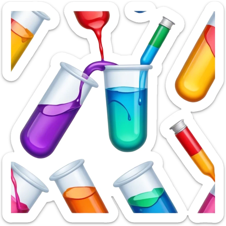 Epoxy resin art icon, tubes of epoxy resin, visible mixing tools, colorful resin pouring onto a surface, creating intricate patterns or designs, such as abstract art or coasters, minimalistic style, clean lines, transparent background. sticker