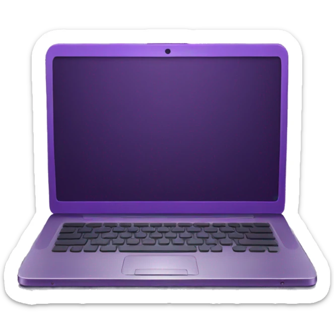 laptop dark purple sticker
