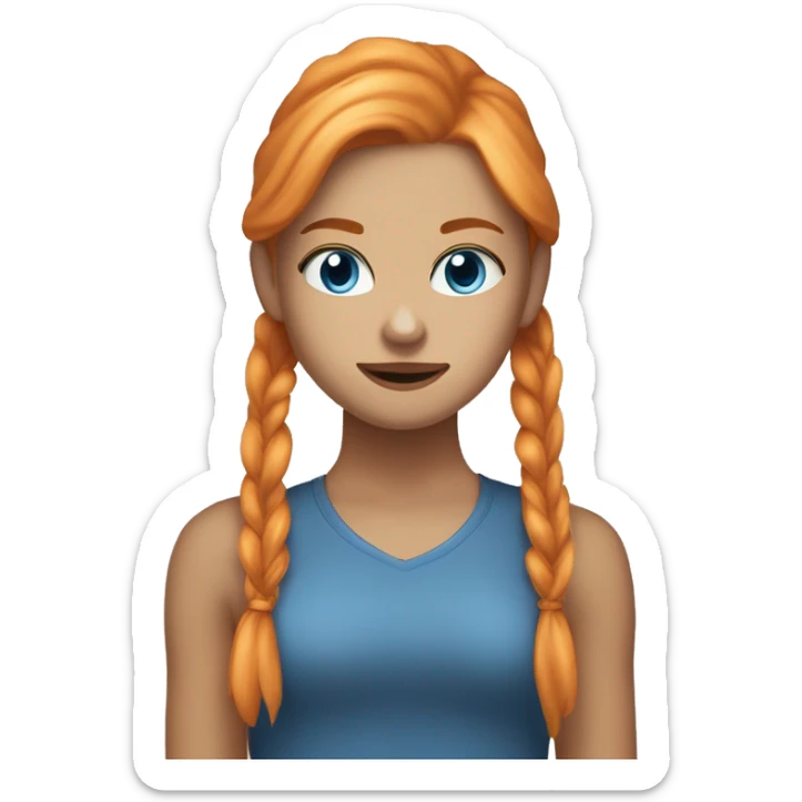 girl named addison orange hair blonde blue eyes always mad an aggery never happy sticker