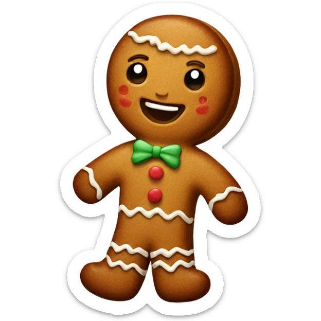Gingerbread man sticker