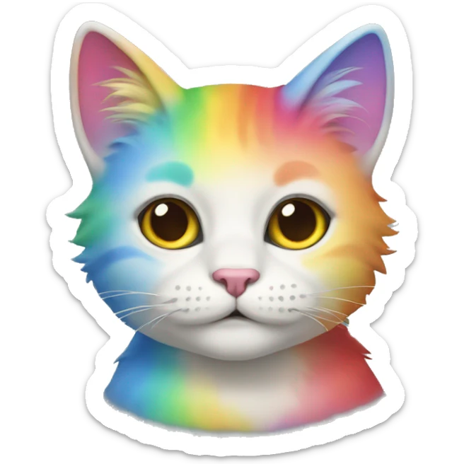 Rainbow cat sticker