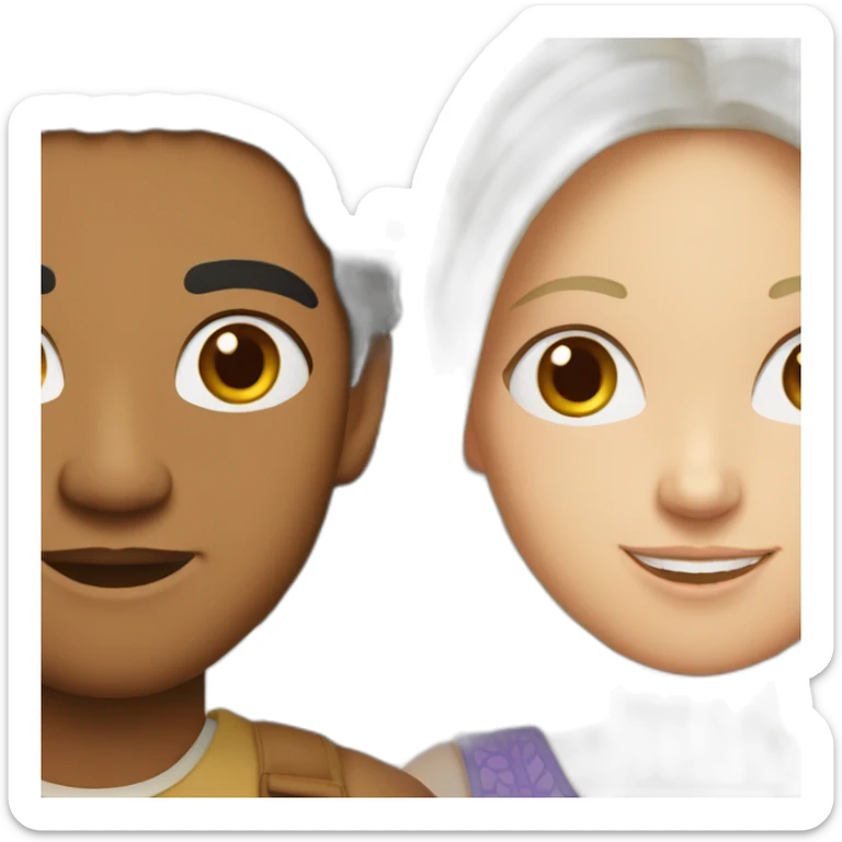 interracial couple consisting of indian man and white woman sticker