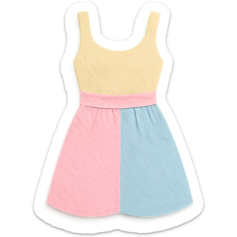 pastel-colored sundress sticker