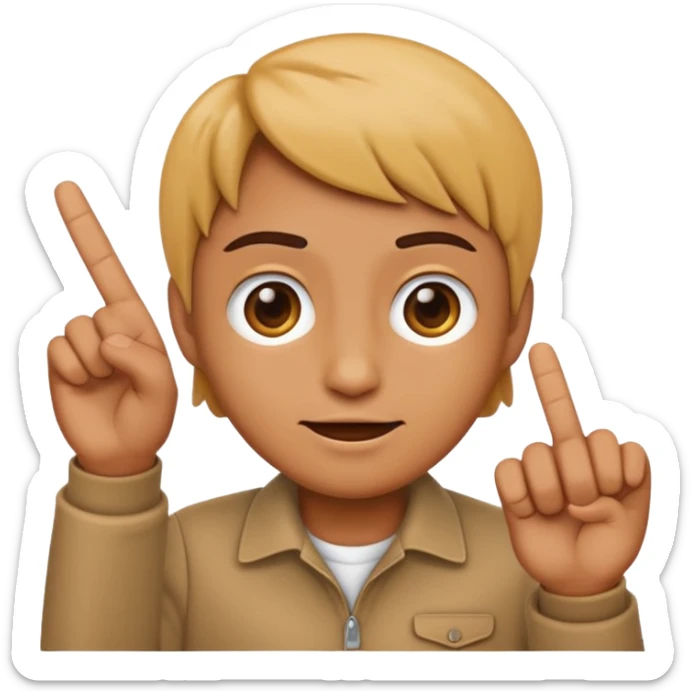 an emoji that with 2 fingers make a gesture of my eyes are on you sticker