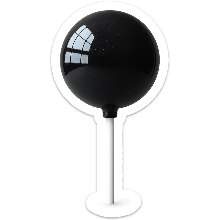 Change the lollipop color to black, keep the background transparent, in a realistic style. sticker