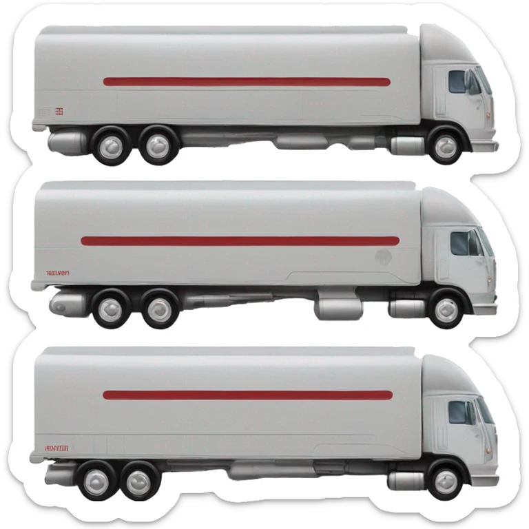 Side view of 1971 very very long 40 foot long mail delivery truck shaped like Star Wars Queen Amadala shaped truck sticker