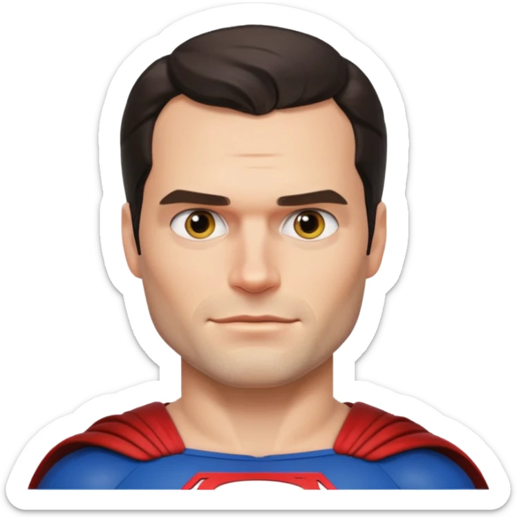 emoji of man of steel henry ccavill sticker