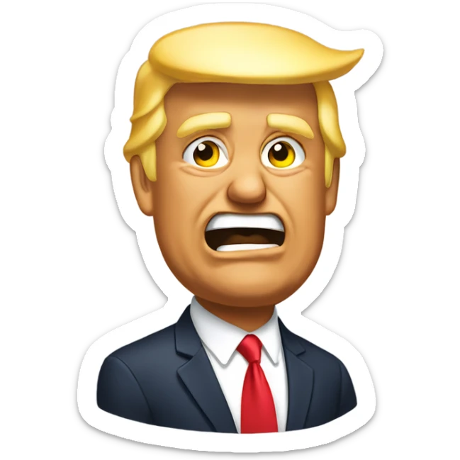 Trump mewing sticker