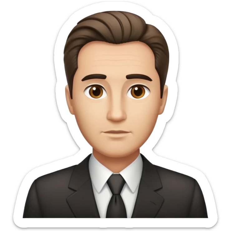 professional man with neat hair, business attire, professional appearance, named Fidel Chenèt sticker