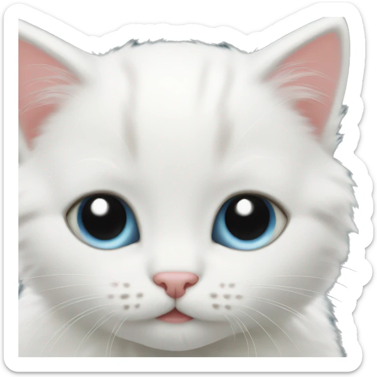 White kitten  sticker