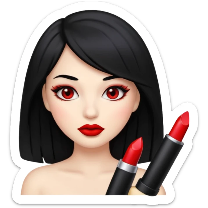 “Emoji girl, femme fatale sticker