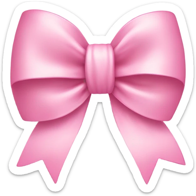 light pink bow on light pink bow sticker