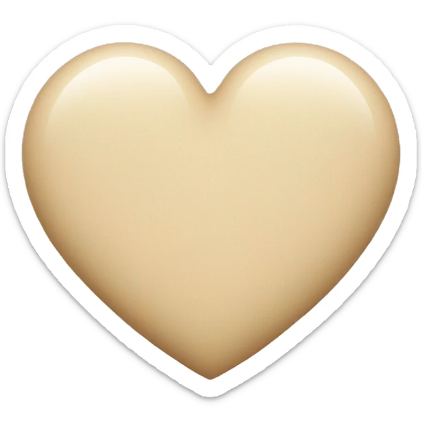 Beige heart  sticker