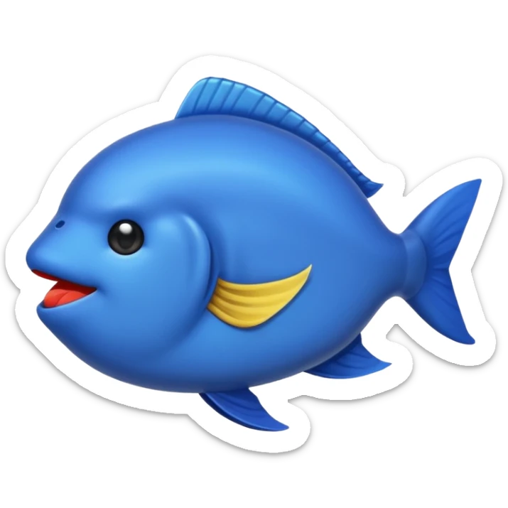 buatkan emoji namun berbentuk ikan 🐟 yang chubby untuk discord emoji tentang mancing untuk announcement  sticker