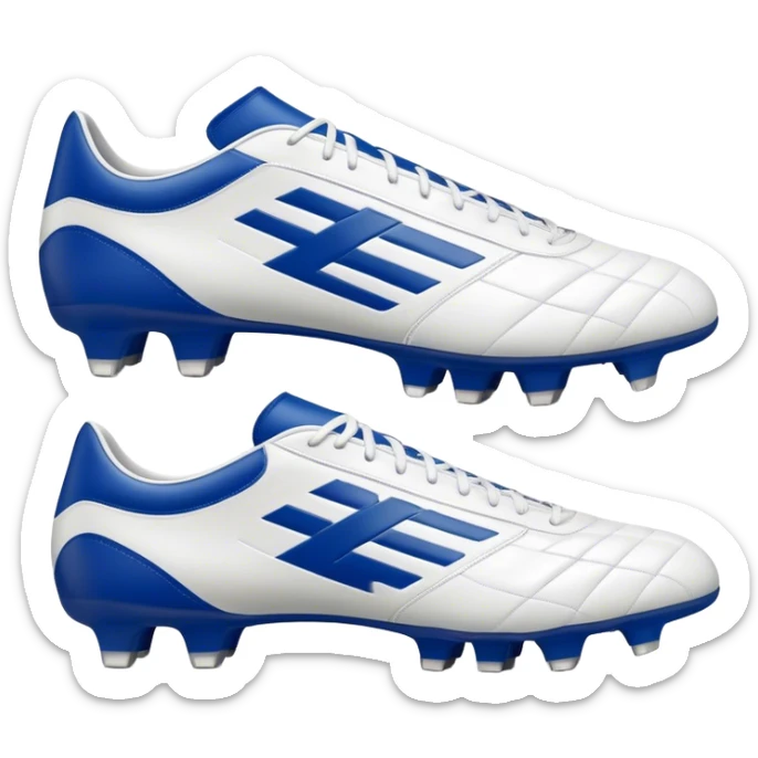 Cinematic Realistic image of a pair of soccer boots featuring finely detailed synthetic and leather textures, vibrant accents and dynamic design elements, illuminated by bright, field-side lighting that captures their sporty essence sticker