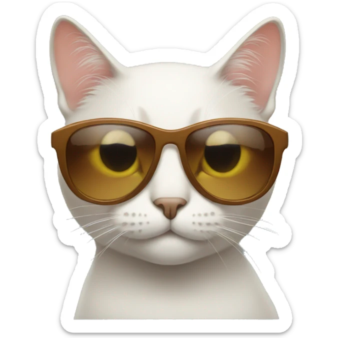 Cat with sunglasses sticker