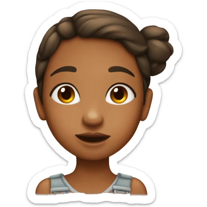 A tan skin girl kissing  sticker