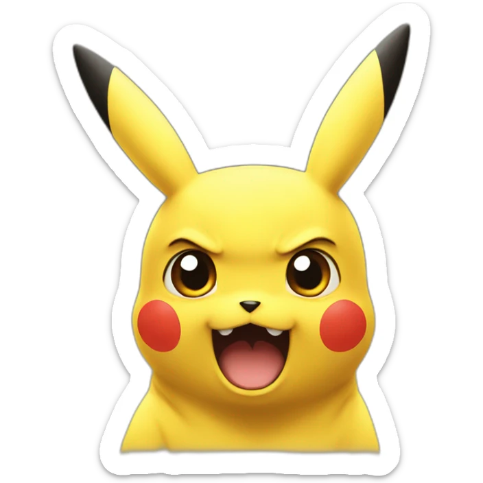 pikachu scared sticker