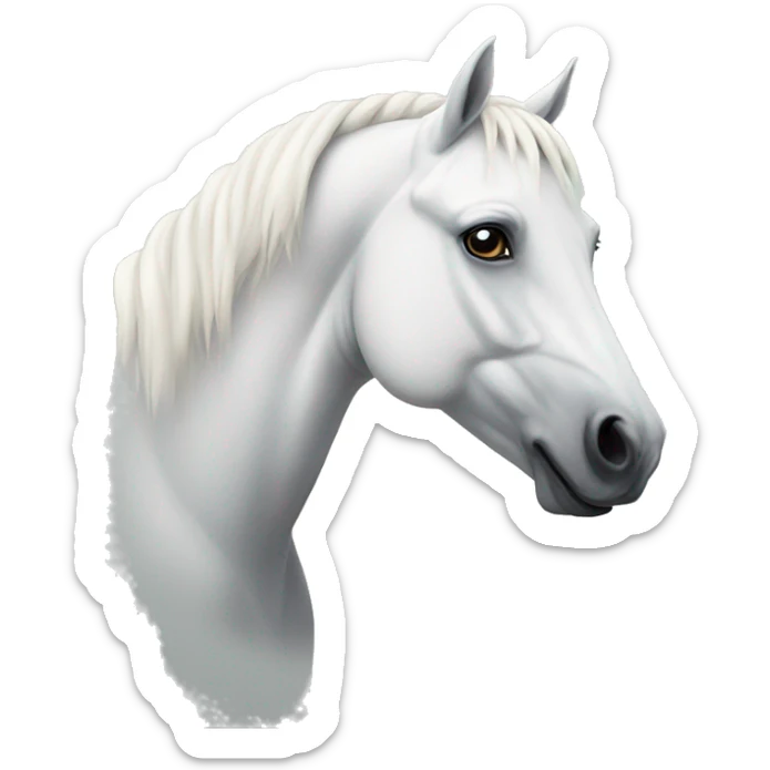 white horse sticker
