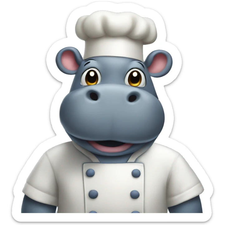 Hippo baker sticker