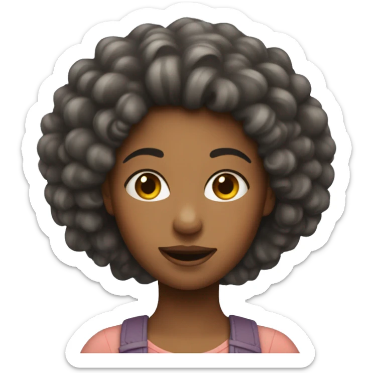 Girl with mousy hair sticker