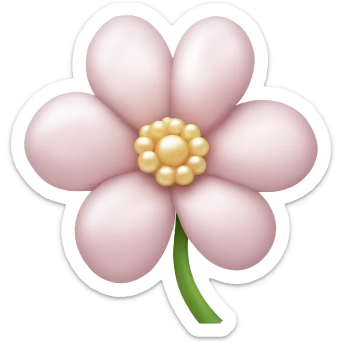 Pearl light pink flower sticker