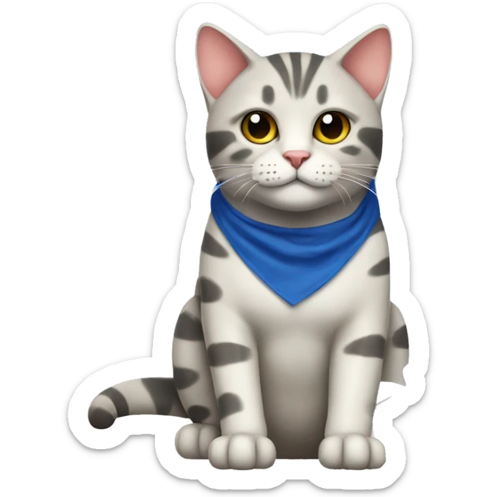 An european cat with a flag of a monstera plant leave    sticker