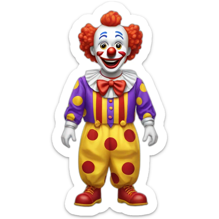 clown mcdonald sticker